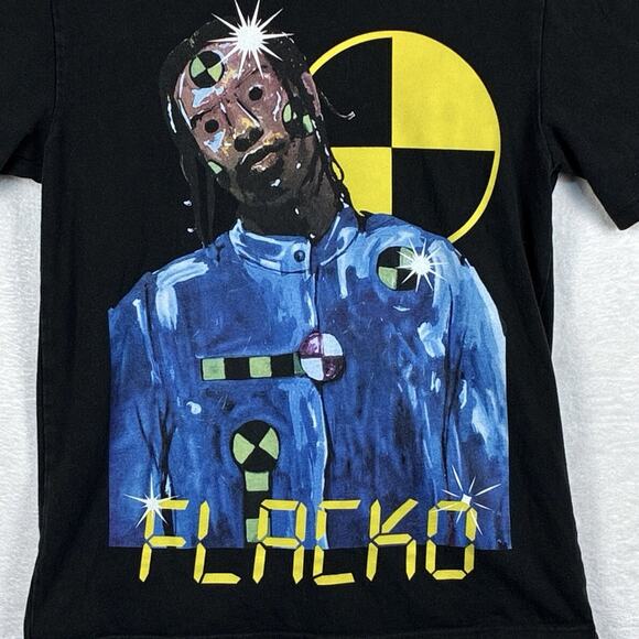 A$AP ASAP Rocky Mens M Black Flacko Rap Hip Hop Tour Band Crash Test Dummy Shirt - Picture 1 of 5